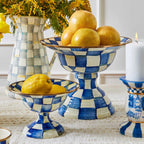 Royal Check Enamel Compote - Small