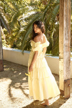 Sunflower Girl Off Shoulder Maxi Dress Yellow