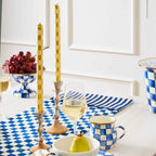 Royal Check Enamel Compote - Small