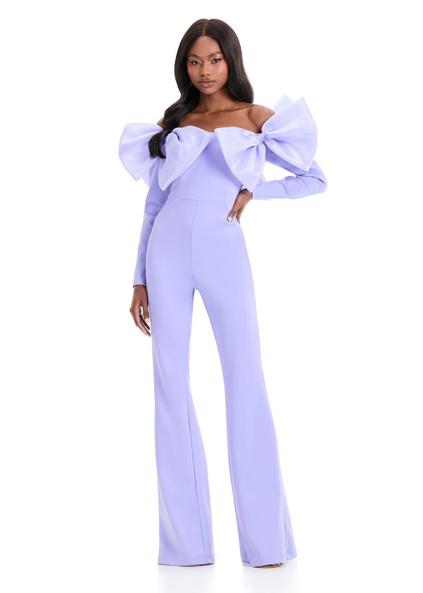 ASHLEYlauren Bow Off Shoulder Prom Dress 12090