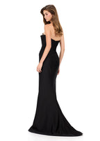 ASHLEYlauren Asymmetrical Bodice Prom Dress 12163