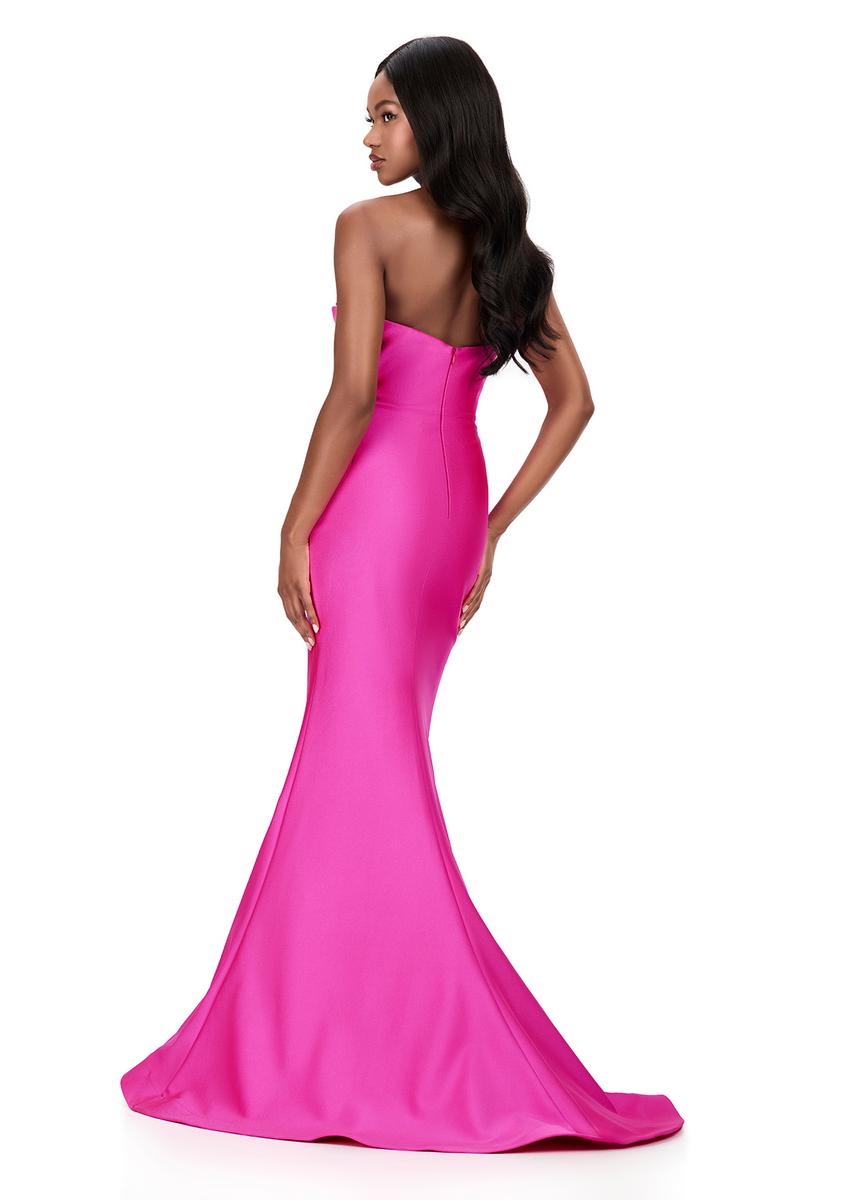 ASHLEYlauren Asymmetrical Bodice Prom Dress 12163