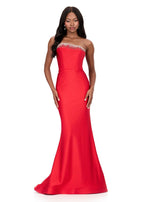 ASHLEYlauren Asymmetrical Bodice Prom Dress 12163