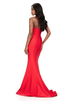 ASHLEYlauren Asymmetrical Bodice Prom Dress 12163