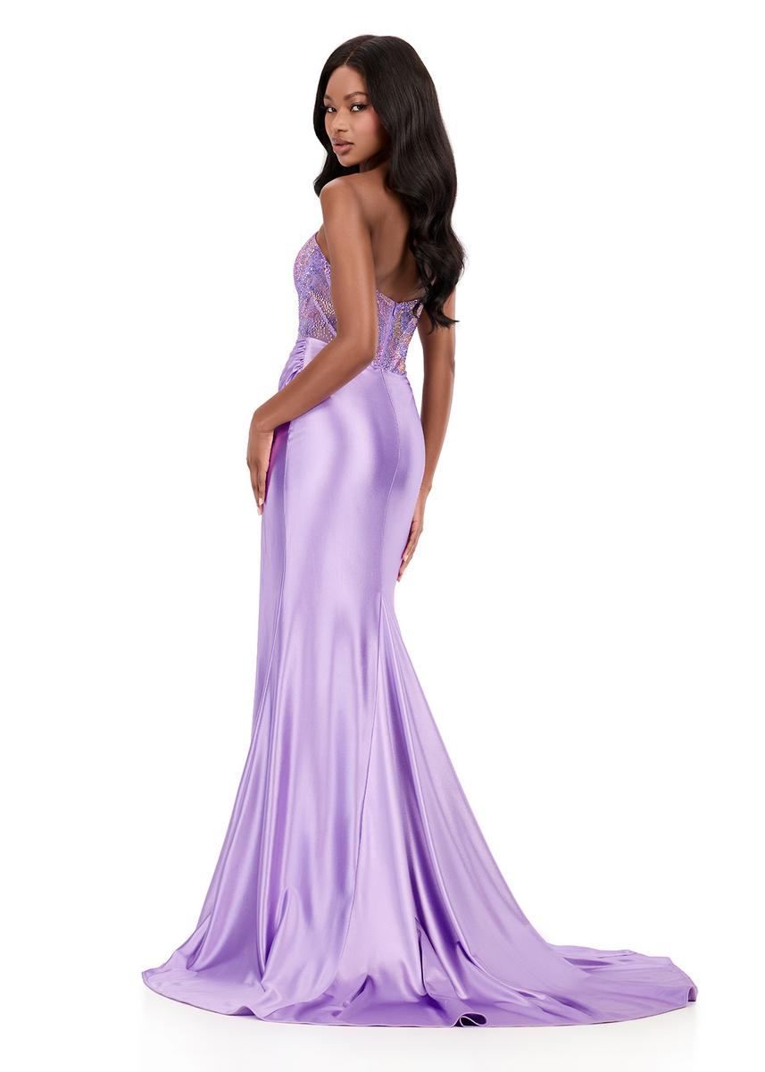 ASHLEYlauren Beaded Corset Prom Dress 12250