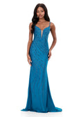 ASHLEYlauren Double Strap Jersey Prom Dress 12269