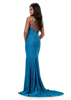 ASHLEYlauren Double Strap Jersey Prom Dress 12269