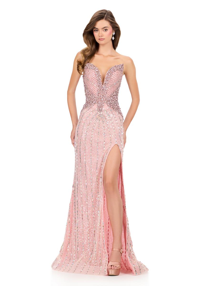 ASHLEYlauren Beaded Glam Prom Dress 12273