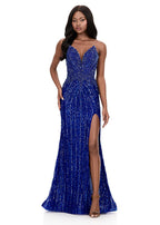 ASHLEYlauren Beaded Glam Prom Dress 12273