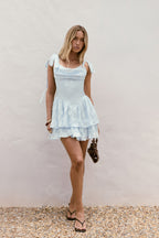 Chance To Shine Mini Dress Blue