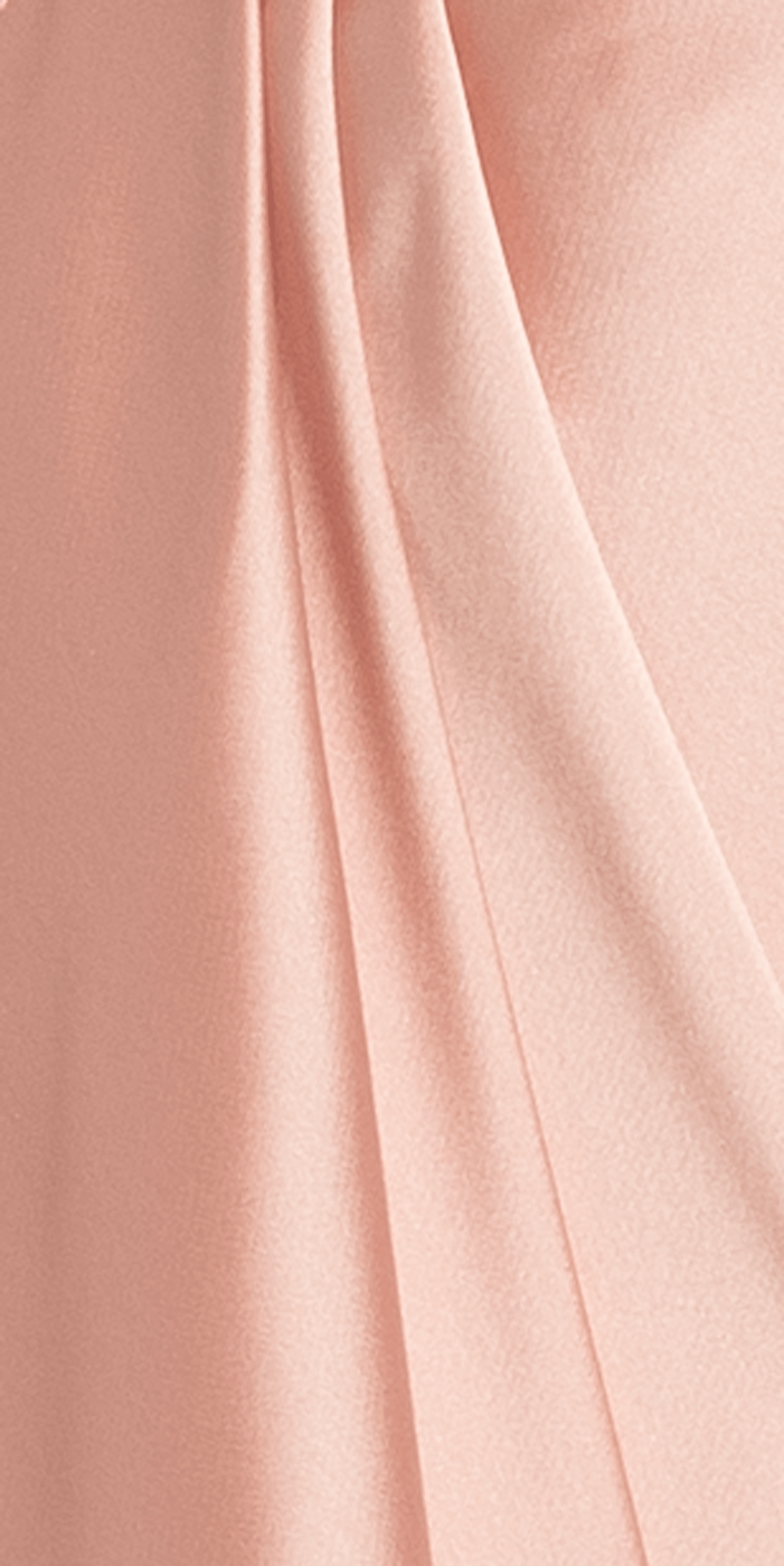 Satin Mock Wrap Shirt Dress with Side Cascade