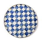 MacKenzie-Check Royal Check Round Tray