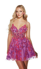 Alyce Paris Sequin Lace Homecoming Dress 3769