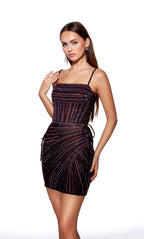 Alyce Paris Lace-Up Side Mini HoCo Dress 40097