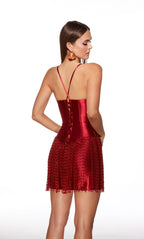 Alyce Paris Dropped Waist Mini Fringe Dress 40118