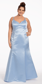 Satin Mermaid Sweetheart Dress - Petite