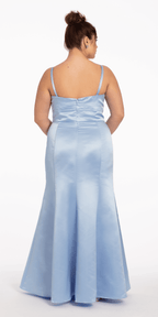 Satin Mermaid Sweetheart Dress - Petite