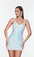 Alyce Paris Illusion Sequin Dress 4535