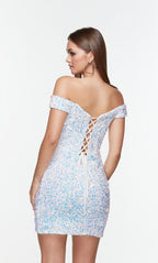Alyce Paris Off the Shoulder Dress 4602