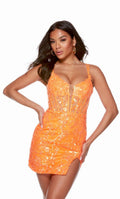 Alyce Paris Strappy Sequin Homecoming Dress 4630