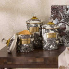 Sterling English Garden Enamel Canisters