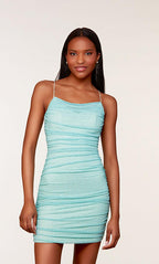 Alyce Paris Ruched Strappy Back HoCo Dress 4733