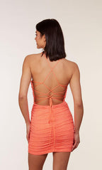 Alyce Paris Ruched Strappy Back HoCo Dress 4733