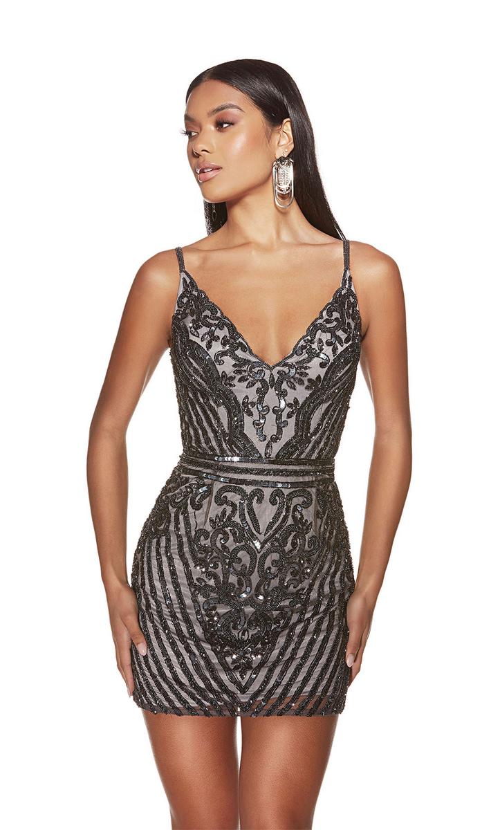 Alyce Paris Scalloped Top HoCo Dress 4883