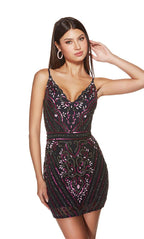 Alyce Paris Scalloped Top HoCo Dress 4883