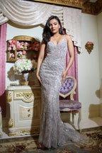ASHLEYlauren Beaded Sweetheart Fitted Prom Dress 12222
