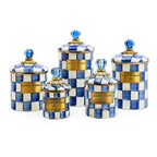 Royal Check Enamel Canisters
