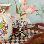 Courtly Check Mini Pedestal Platter by Mackenzie-Childs