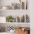 Courtly Check Enamel Canisters