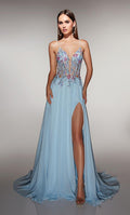 ALYCE Paris A-Line Beaded Lace Bodice Prom Dress 62179