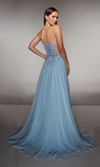 ALYCE Paris A-Line Beaded Lace Bodice Prom Dress 62179
