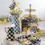Royal Check Enamel Compote - Small
