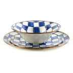 Royal Check Enamel BREAKFAST BOWL Blue - 19.05cm
