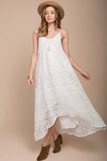 Aroura Crochet Maxi Dress White