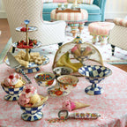 Royal Check Enamel Compote - Small