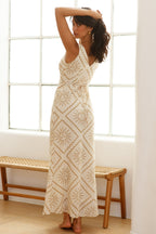 Breezy Blaze Maxi Dress Beige