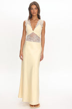 Alessa Lace Bodice Maxi Dress Butter