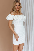 Always Yours Off-Shoulder Mini Dress White