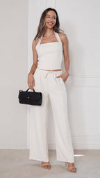 Solenne Palazzo Pants