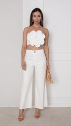 Camellia Floral Bandeau Top