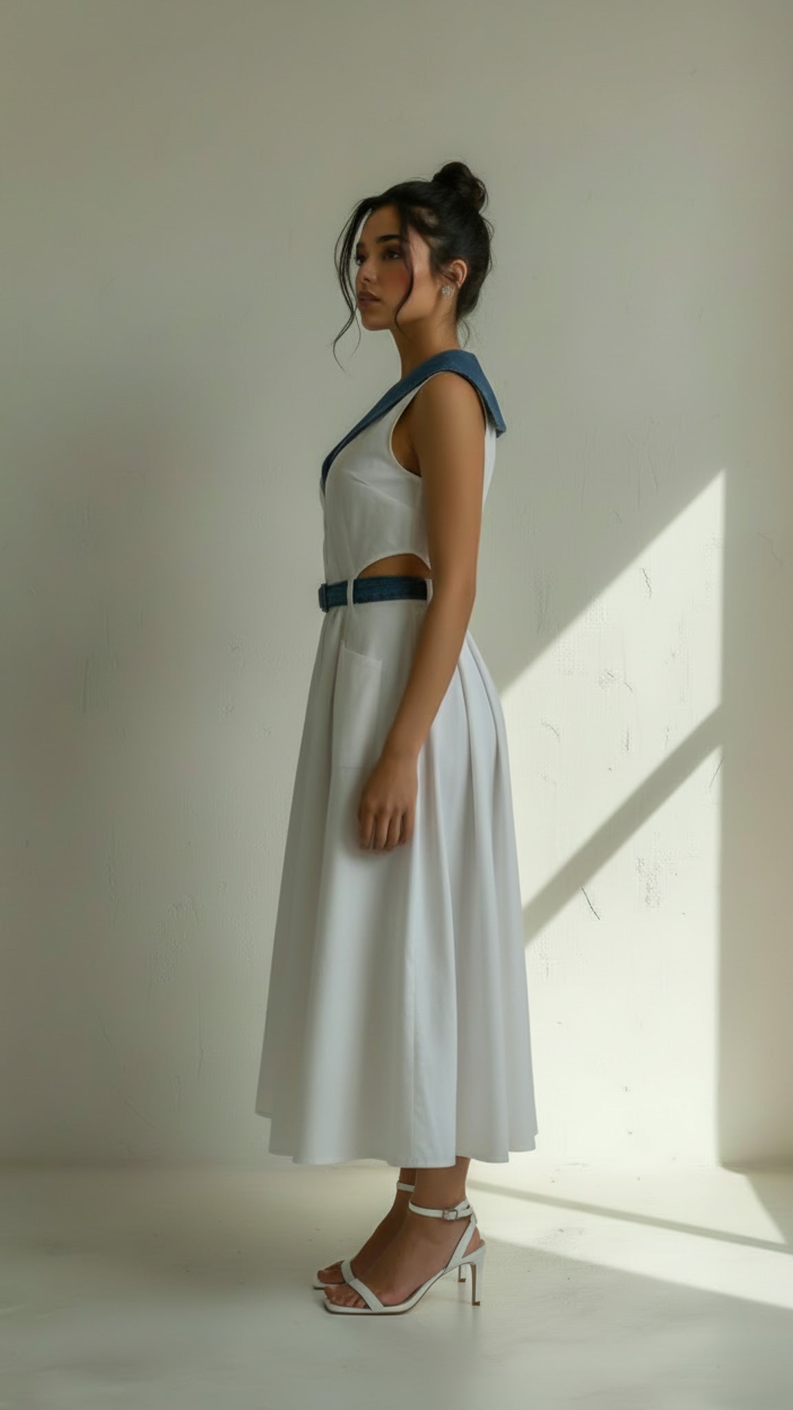 Althea Denim Midi Dress