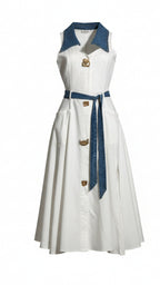 Althea Denim Midi Dress