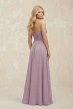 A-Line Sweetheart Pleated Chiffon Bridesmaid Dress in Dusk