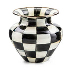 Check Enamel Large Vase