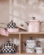 Mackenzie-Childs Rosy Check Enamel 5 Qt. Casserole